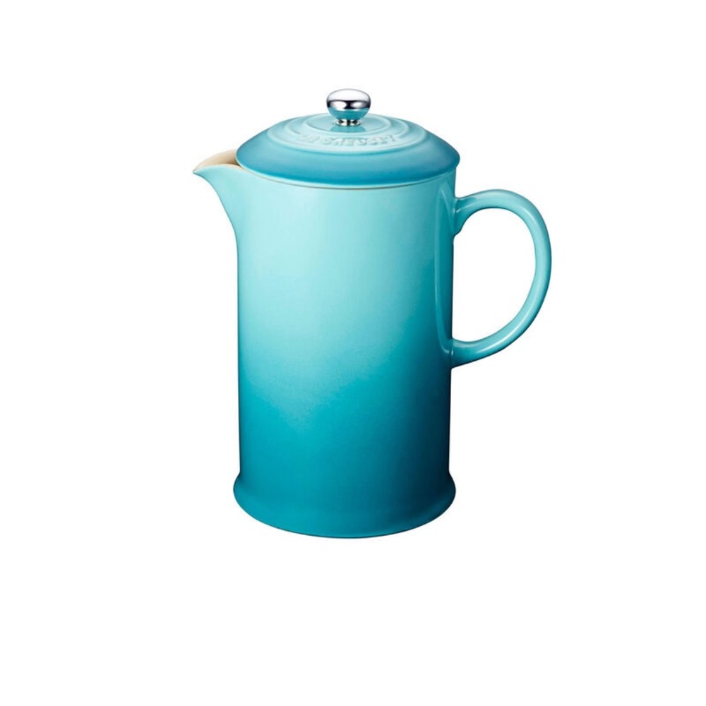 Le Creuset French Press ~ Caribbean Blue Stoneware
